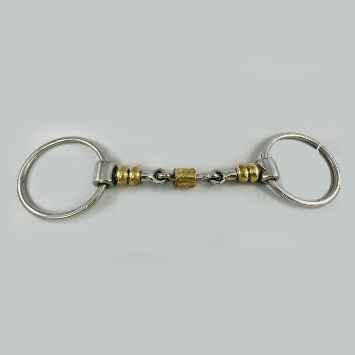 Equestrian Loose Ring Snaffle Bit with Copper Roller Stainless