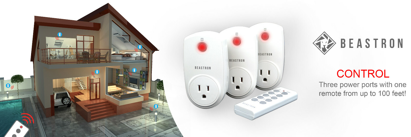 Beastron Socket Outlet US Plug with remote control ON/OFF (ship from U.S)