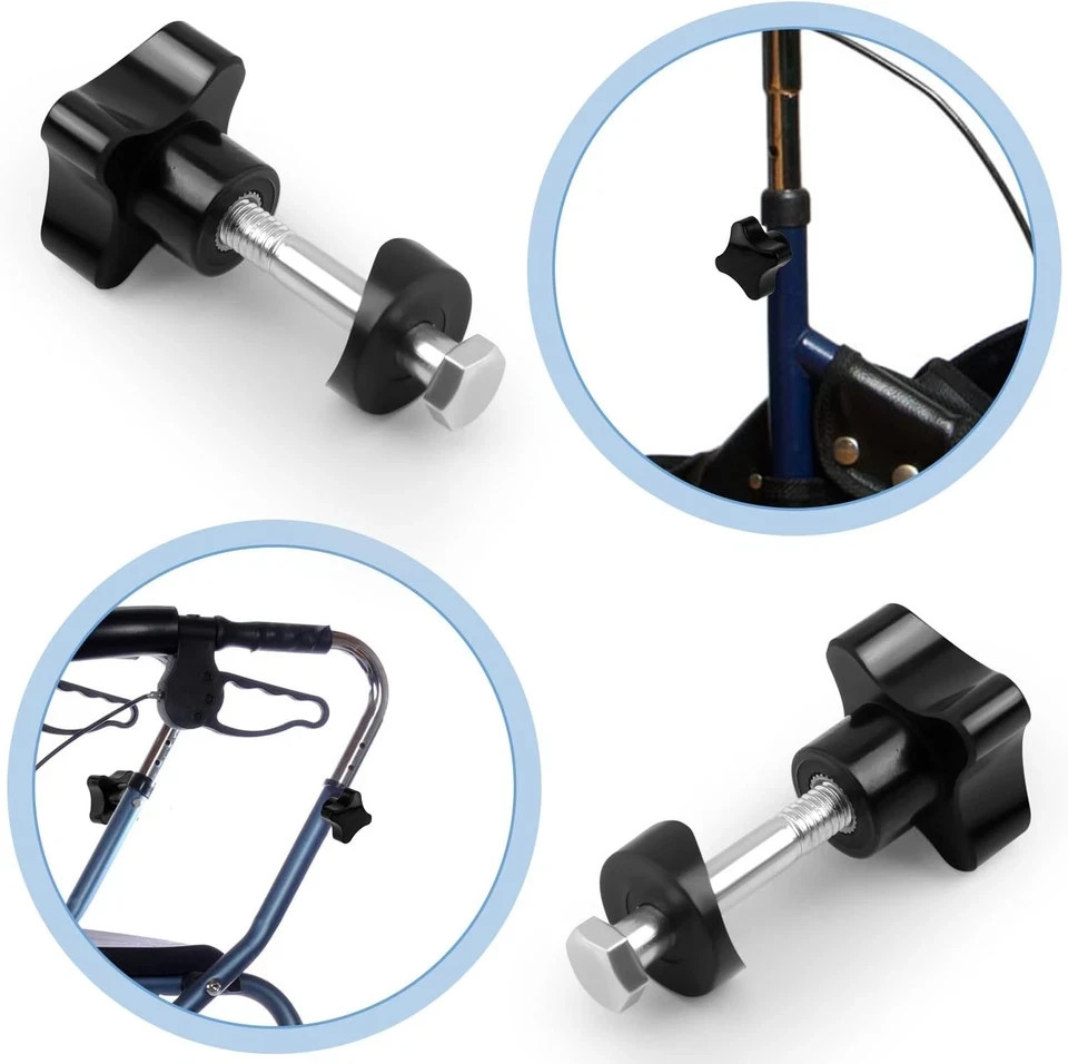 2 Sets Rollator Walker Replacement Knobs Comfortable Replacement Arm Adjustment