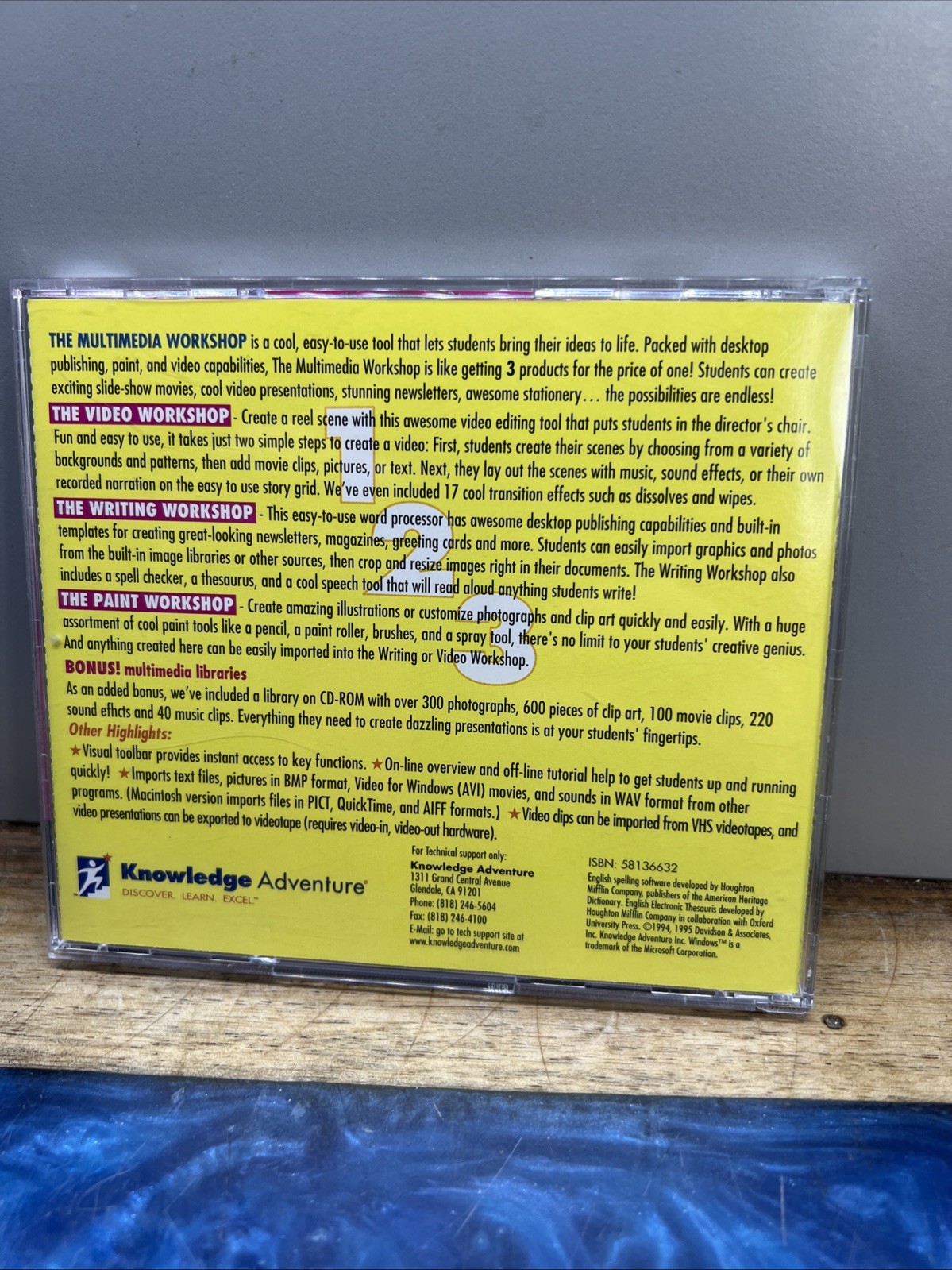 Multimedia Workshop (Ages 10+) (PC-CD, 1995) for Windows - CD Tested Works