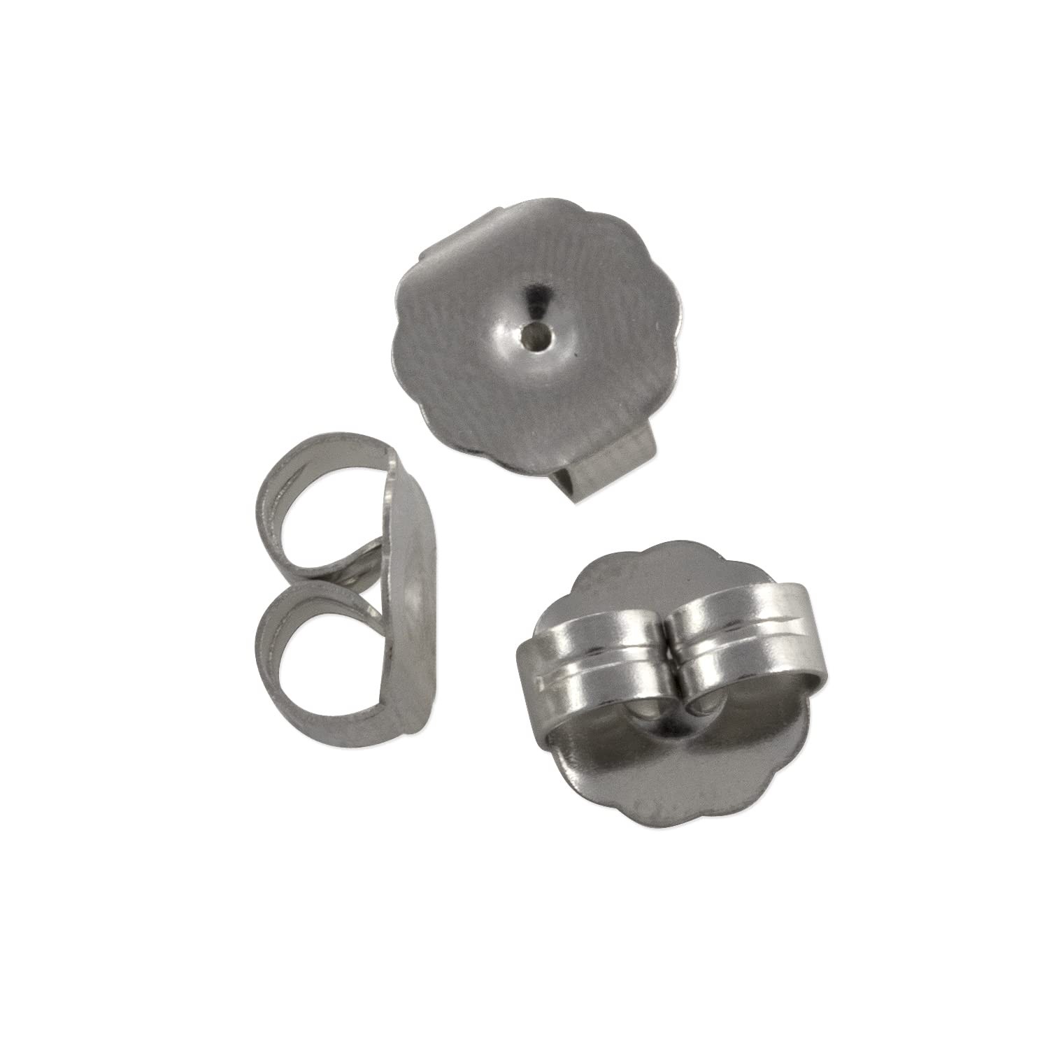 Extra-large Surgical Steel Earring Backs (Package of 10) 9mm, silver