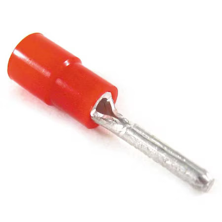 Sta-Kon 18Ra-47Pt Pin Terminal, 18 Awg, 600 V, Vinyl Insulated, Red, Crimp