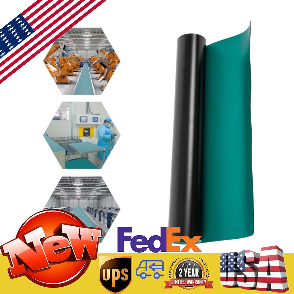 PC Building Rubber Anti Static Mat Green Grounding Roll ESD Floor Mat For Table