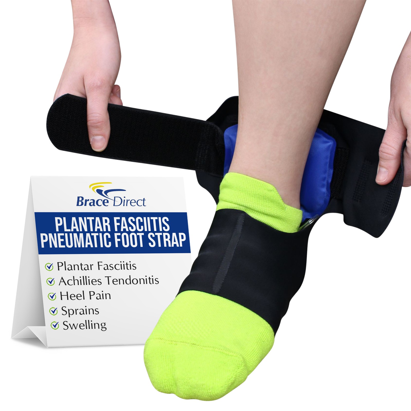 Day Pneumatic Air Pressure Foot Brace Strap- Foot Pain Relief by Brace Direct