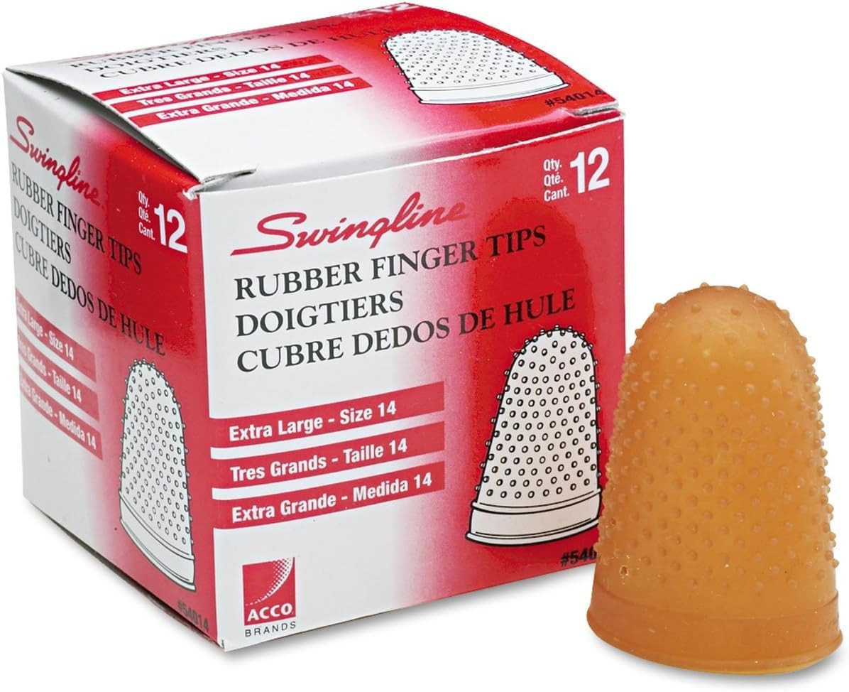 ACCO Rubber Finger Tips, Size 14 (X-Large), 7/9" Base Diameter, Extra Large, Nub