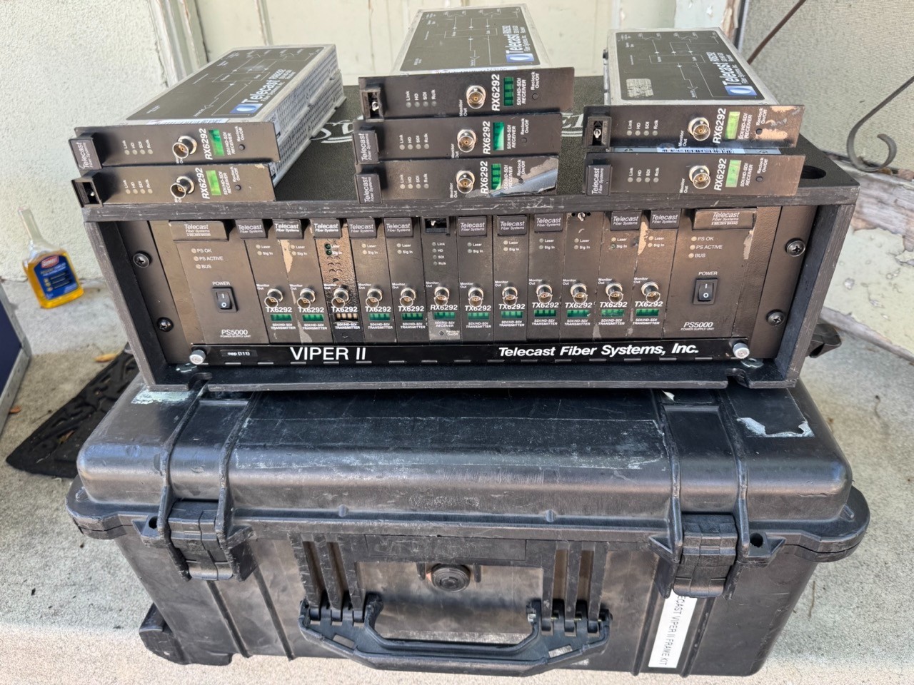Telecast Viper II Fiber System w/ (2) PS5000 + (11) TX6292, (8) RX6292 Modules