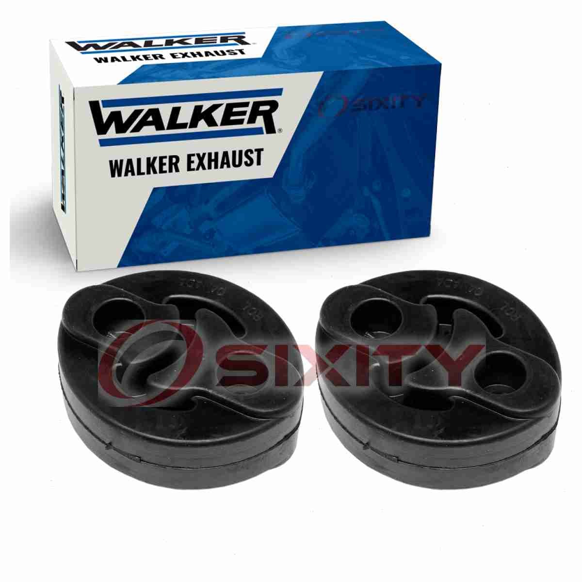 2 pc Walker Muffler Assm Front Exhaust System Insulators for 2012-2017 Buick mu