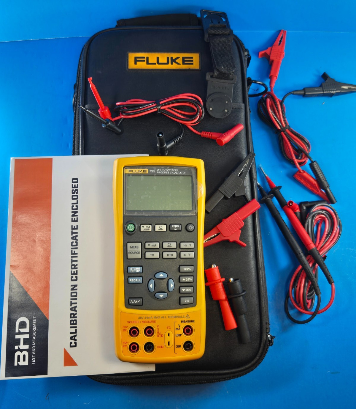 Fluke 725 Multifunction Process Calibrator Meter - Calibrated June 2-26 w Data +