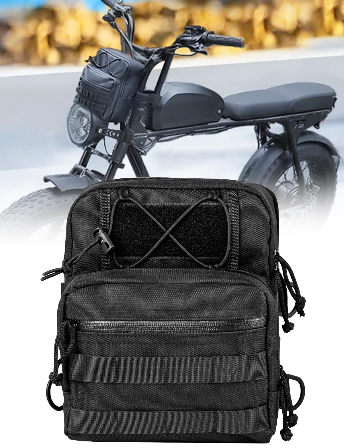 Motorcycle Bags, Bike Handlebar Bag E-Bike Tool Bags Saddlebags for Bicycle W...