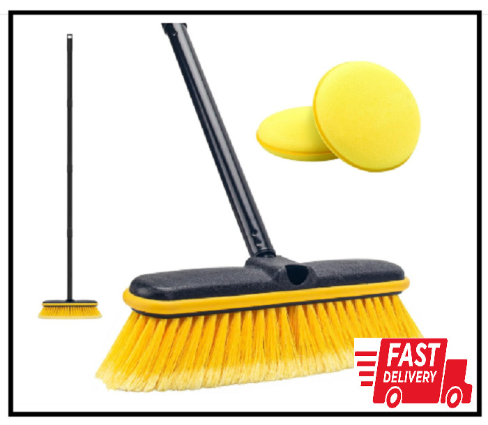 Long Handle Car Wash Brush 55'' Soft Bristles for RV Boat Truck Cleaning