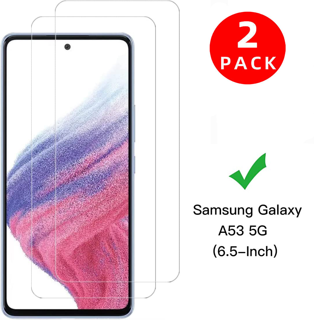 2 Pack For Samsung Galaxy A52 5G /A53 5G/A54 5G Screen Protector Tempered Glass