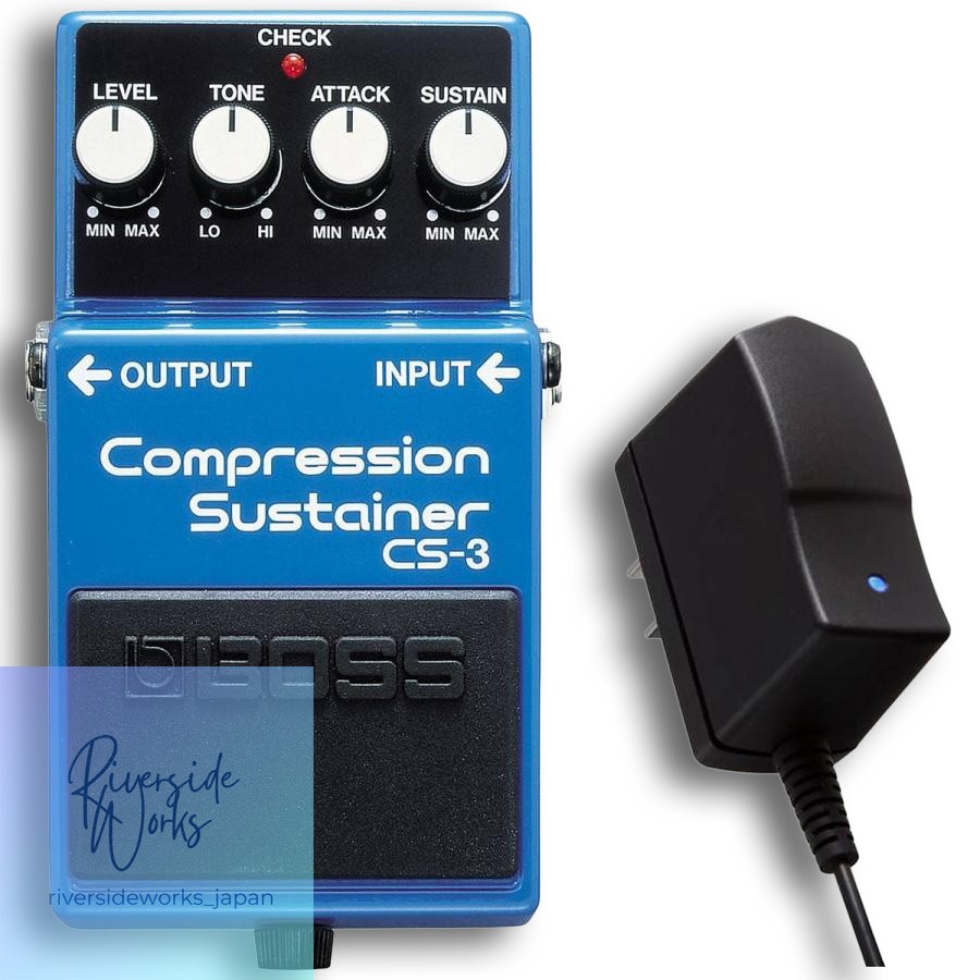 BOSS CS-3 Compression Sustainer with AC Adapter Set - Compressor CS3