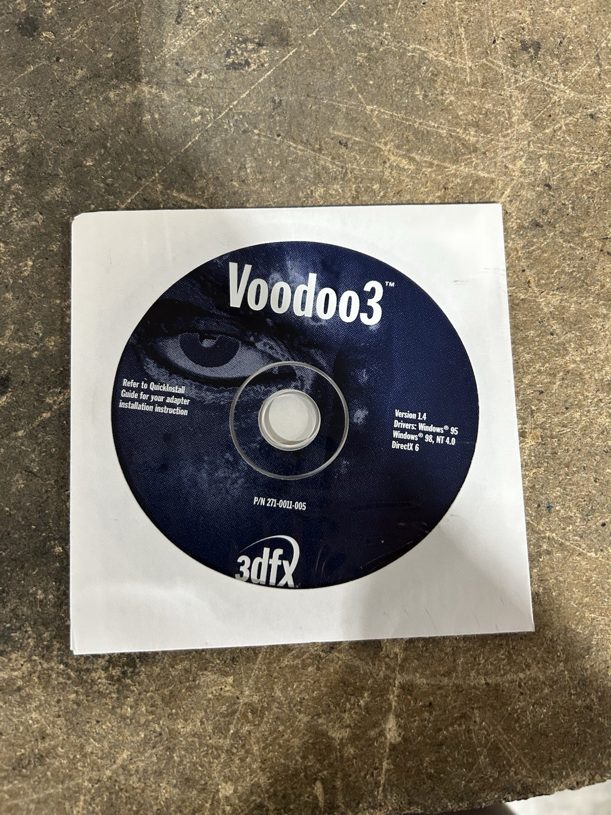 Vintage 3dfx Voodoo 3 Graphics Drivers Software CD Disc - NEW
