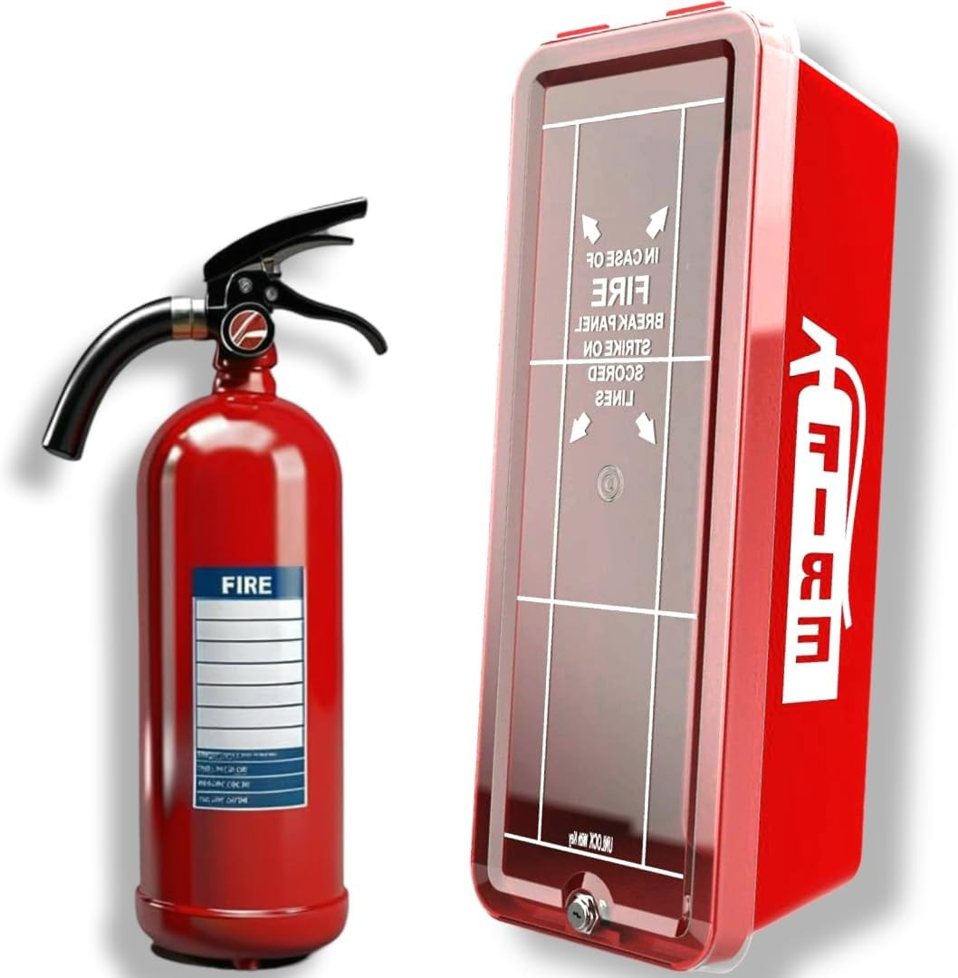 Large PVC Fire Extinguisher Cabinet for 5 Kg/10 Lb - Wall Mounted Storage