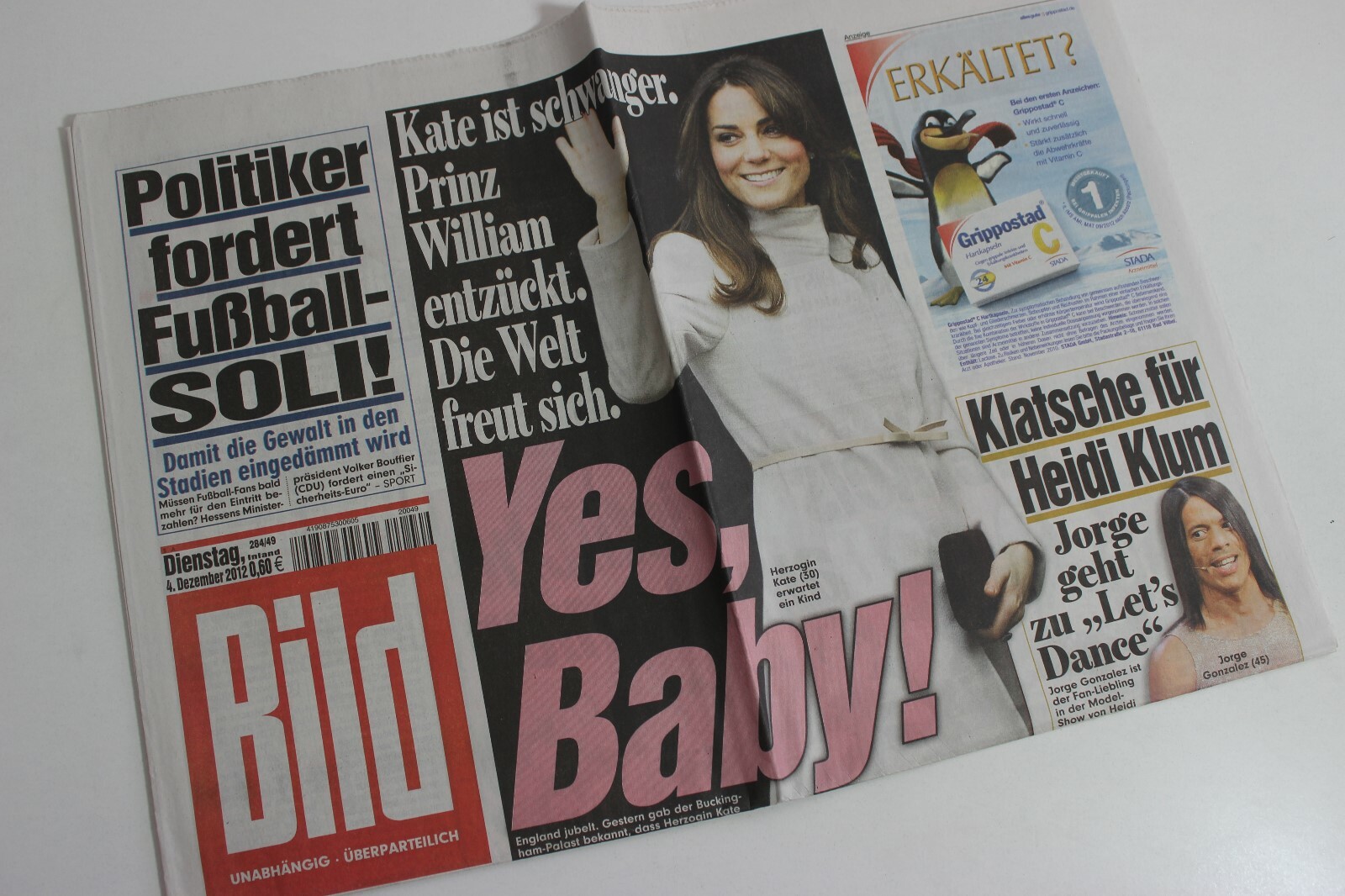 BILDzeitung 04.12.2012 December 4.12.2012 gift for special occasions