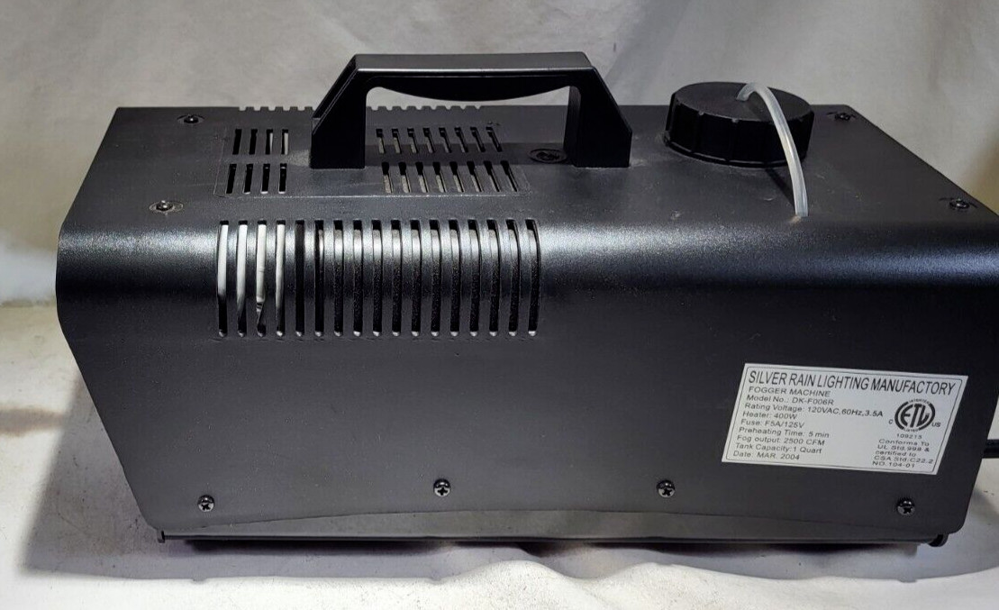 "STAGE FOGGER" Fog Machine W/ Remote Model DK-F006R, Silver Rain Lighting, MFG