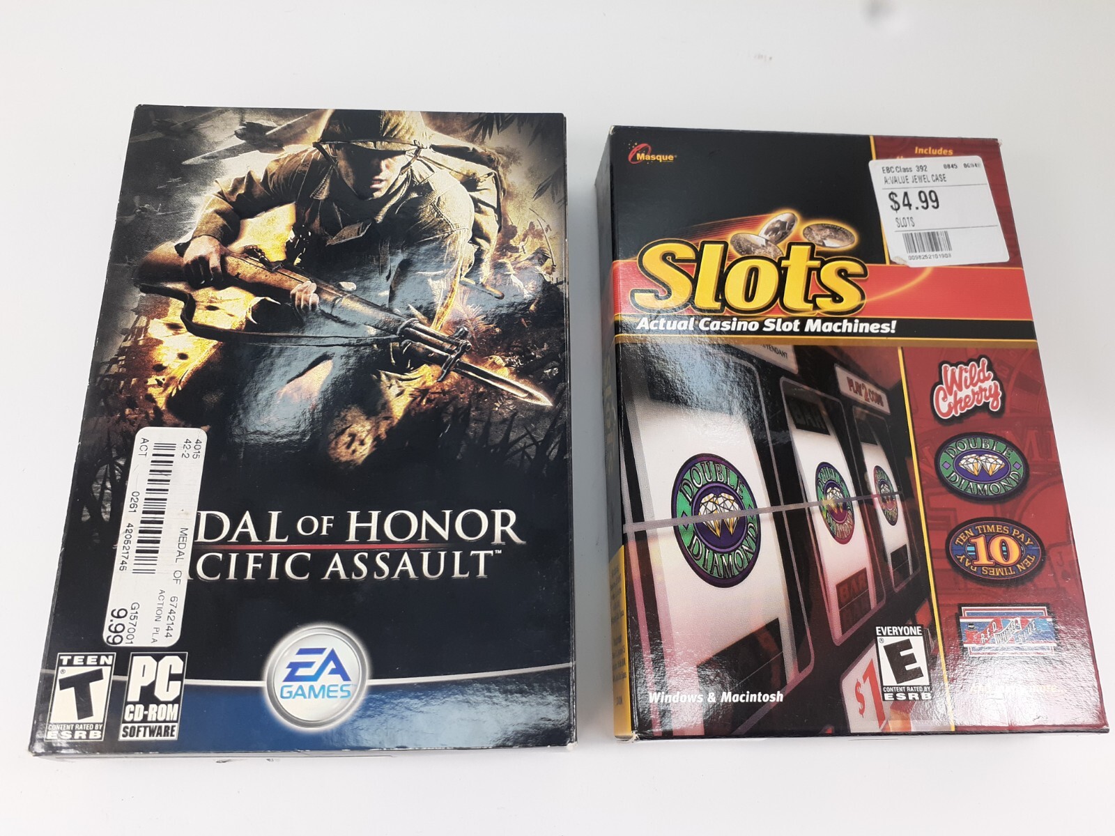 Medal Of Honor PACIFIC ASSAULT PC CD-ROM Box Game & Masque Slots CASINO LKNW