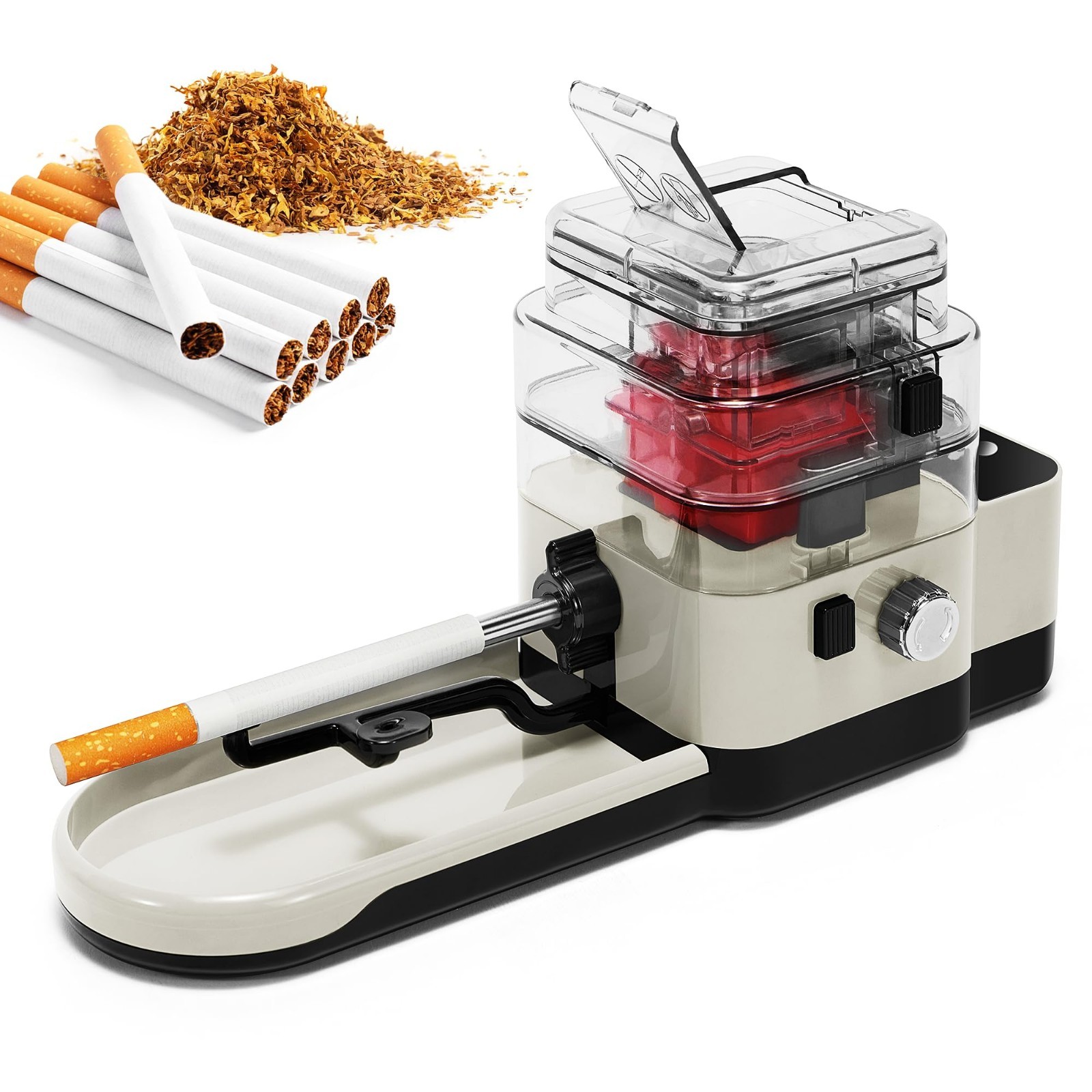 Automatic Electric Cigarette Rolling Machine & Tobacco Grinder, Portable for 8mm