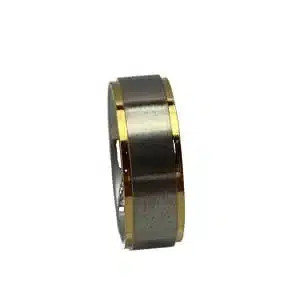 Personalized - Gold Edge - Stamped - Stainless Steel Rings