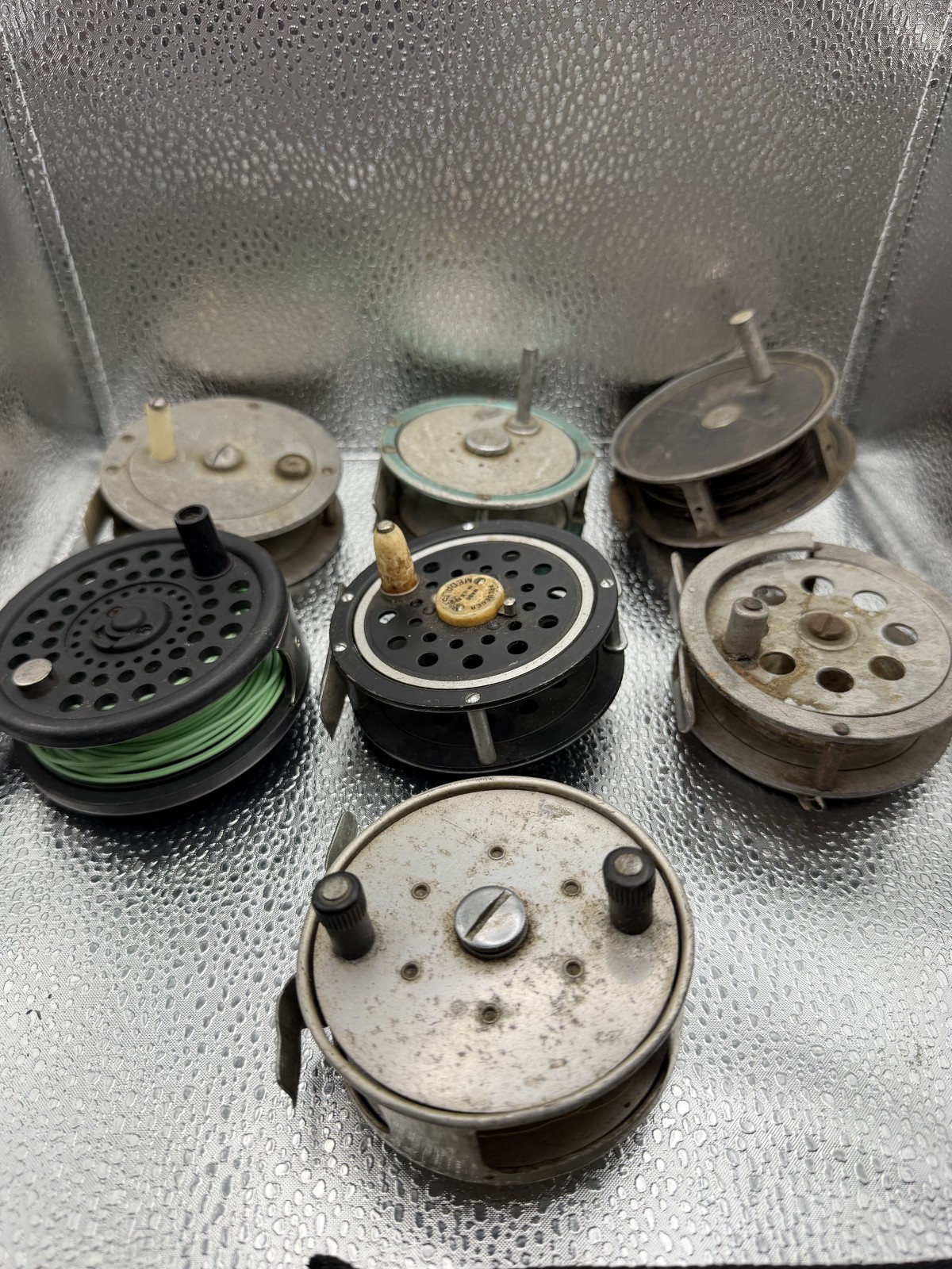 VINTAGE LOT OF 7 FLY FISHING REELS MEPPS CHUT CHUT SCIENTIFIC ANGLERS NIKKO