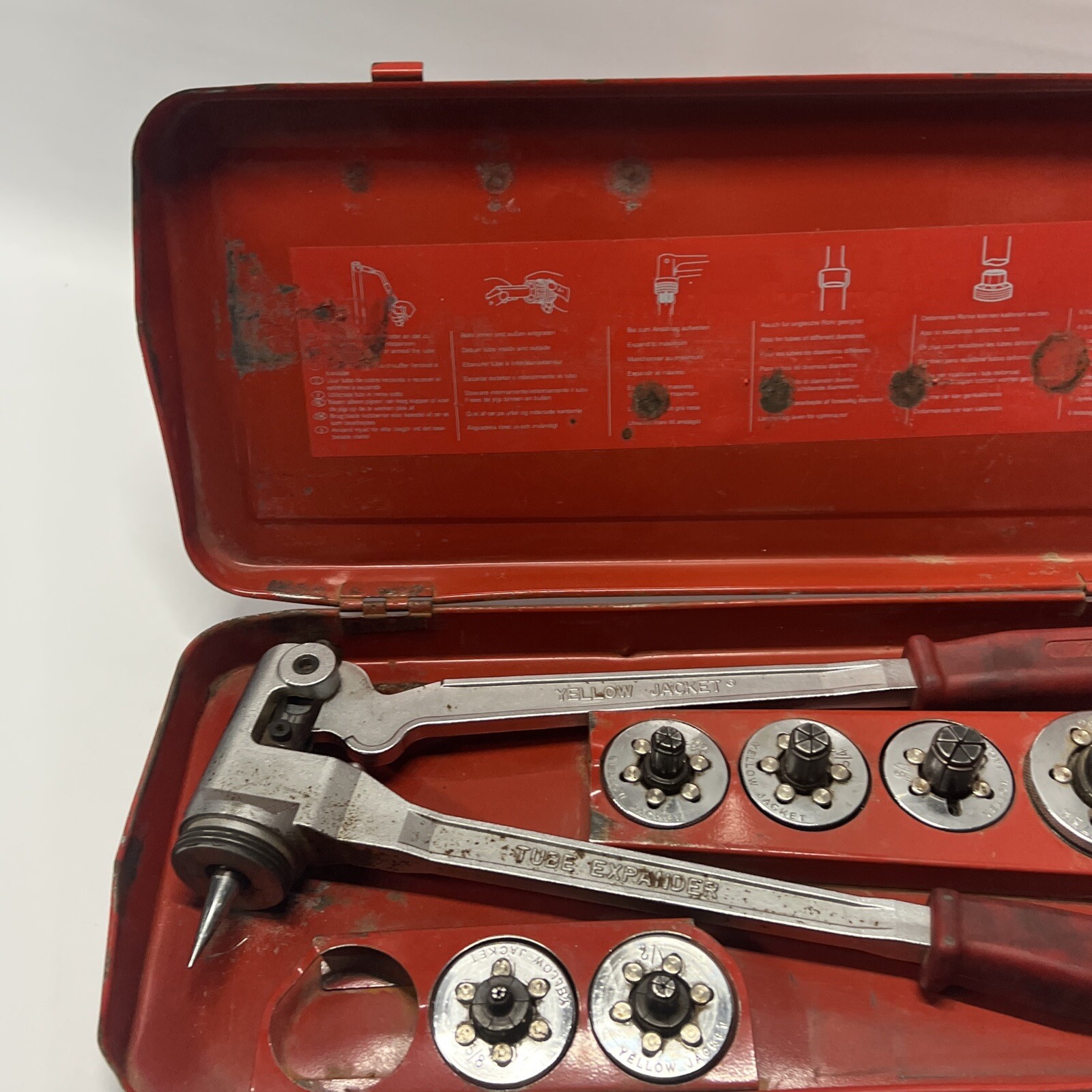 Ritchie Yellow Jacket 60407 Tube Expander Kit With Extra Expanders! 3/8 - 1 1/8