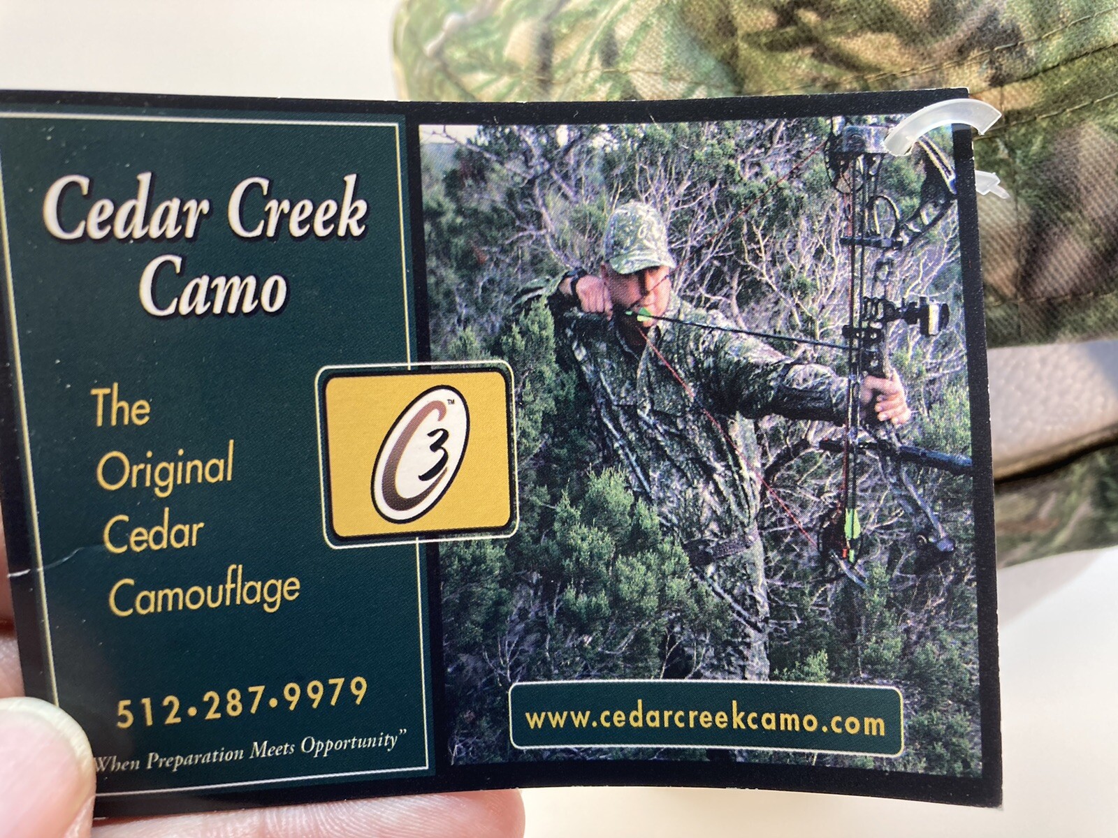 Cedar Creek Camo Bow Hunting Cap Hat Adjustable NWT Real Cedar Camo Camouflage