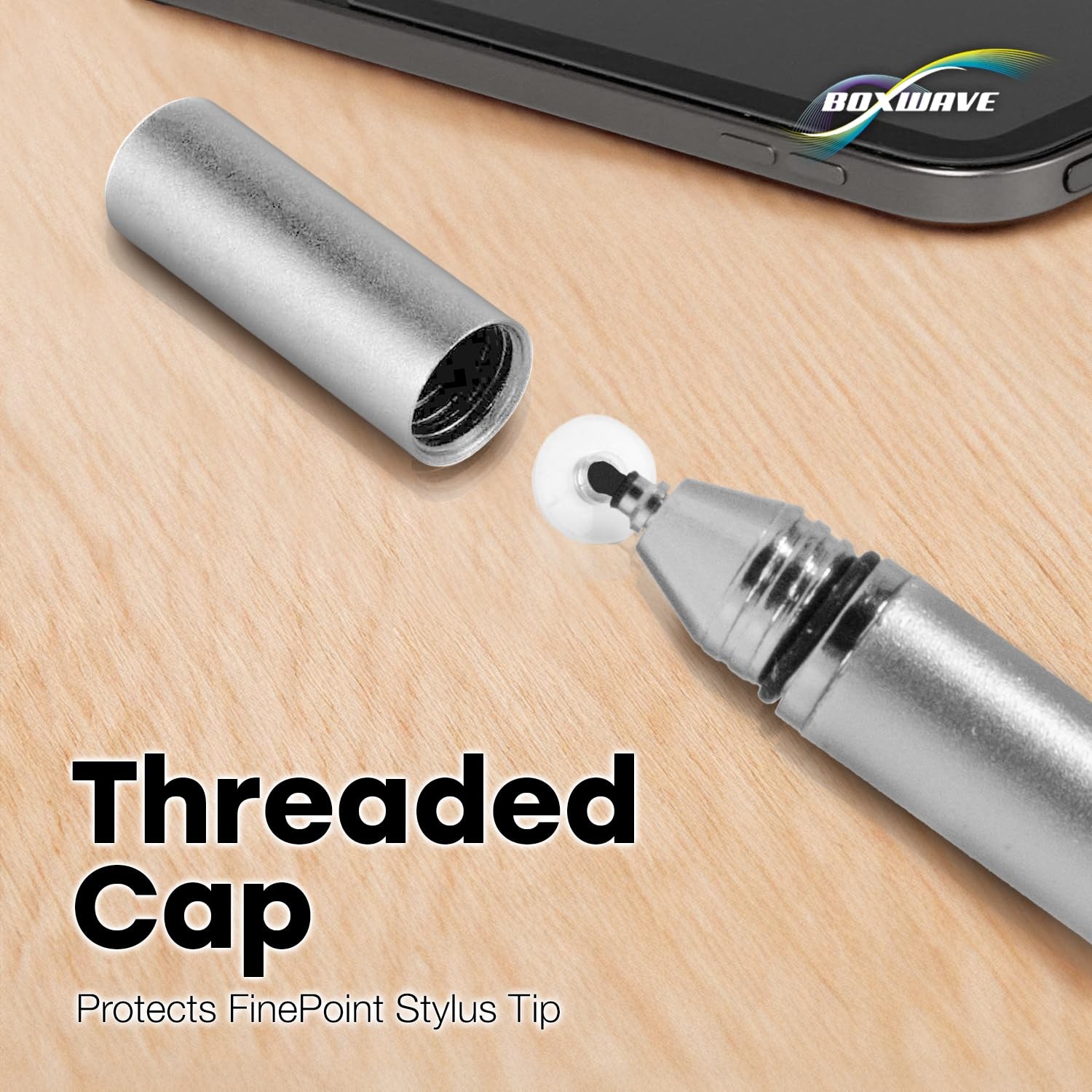 BoxWave FineTouch Capacitive Stylus Compatible with Viewsonic Metallic Silver
