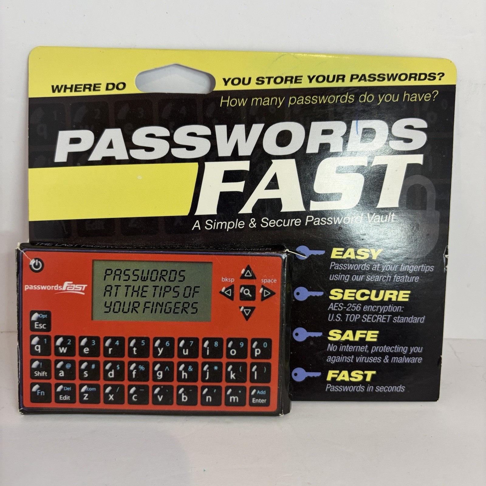Passwords FAST Compact Offline Password Keeper (Encrypted)