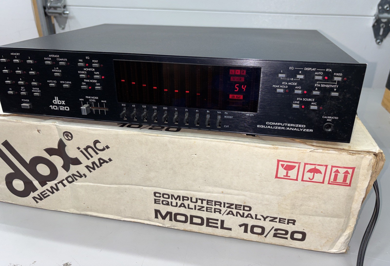 DBX 10/20 Computerized Equalizer Analyzer W/ Box - Studio Use - Works Great