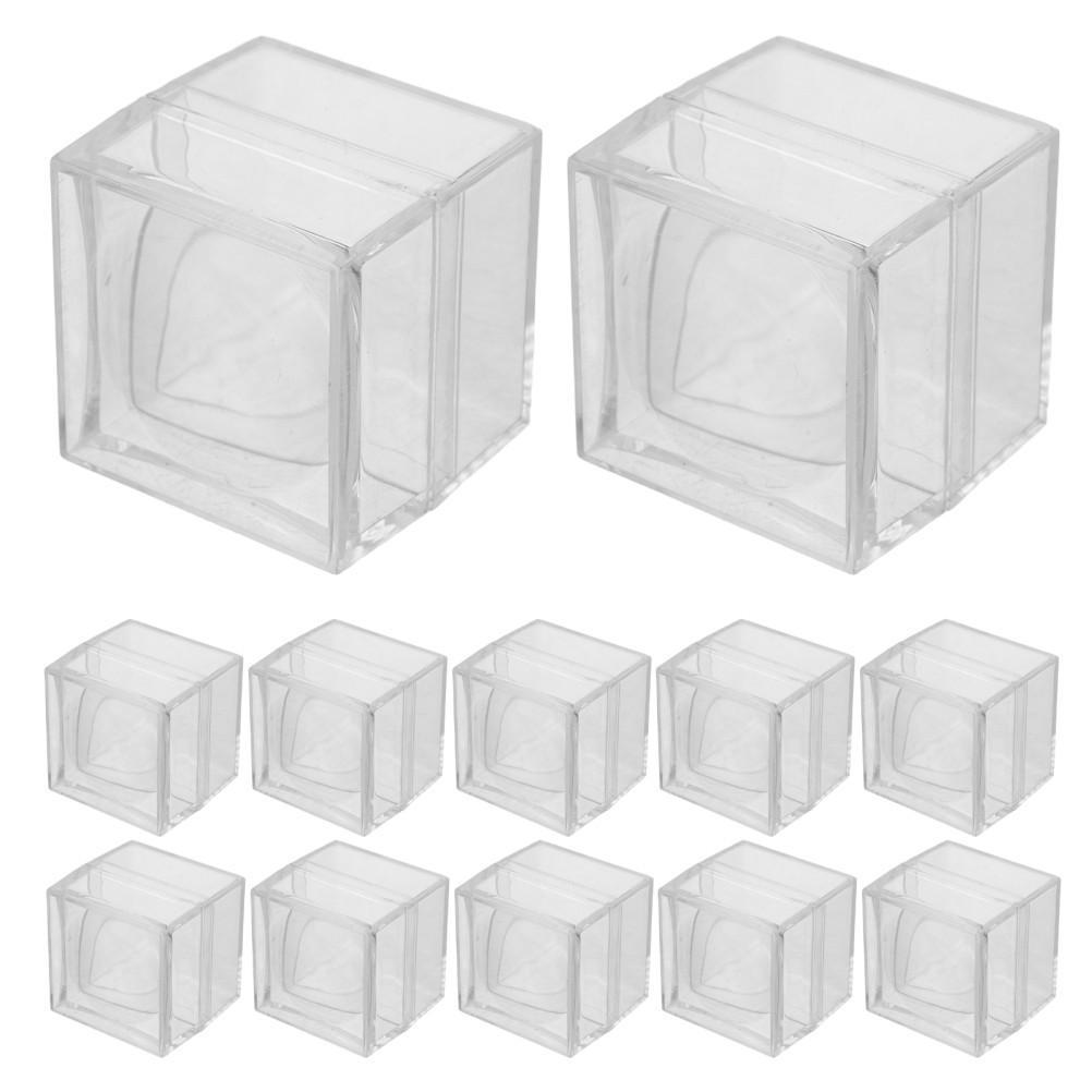 20 Pcs Crystal Viewer Box Jewelry Boxes Display Case Rock Collection Container