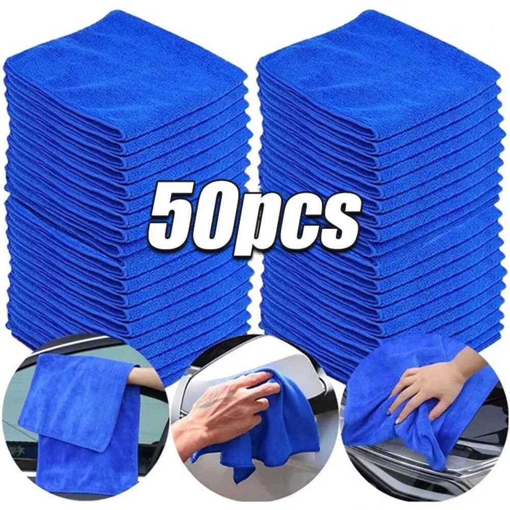 10Pcs Microfiber Towels Car Wash Drying Cloth Towel Household Cleaning Cloths Au