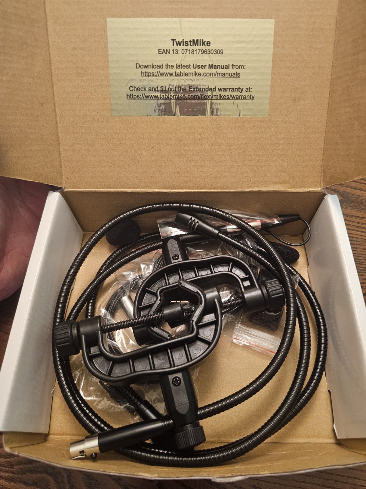 2x SpeechWare TwistMike Clamp On Table Mike Gooseneck Microphone 3.5mm