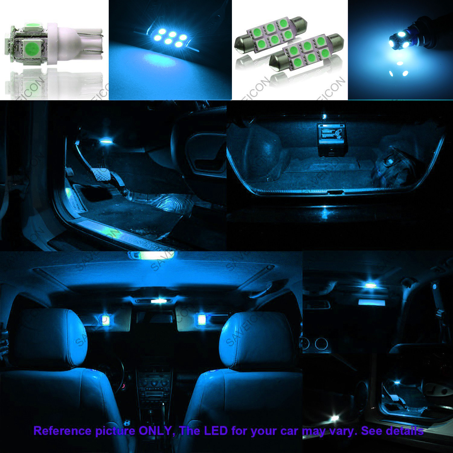 13 x ICE BLUE LED Interior Light Package For 1999 - 2006 Chevy Silverado + TOOL