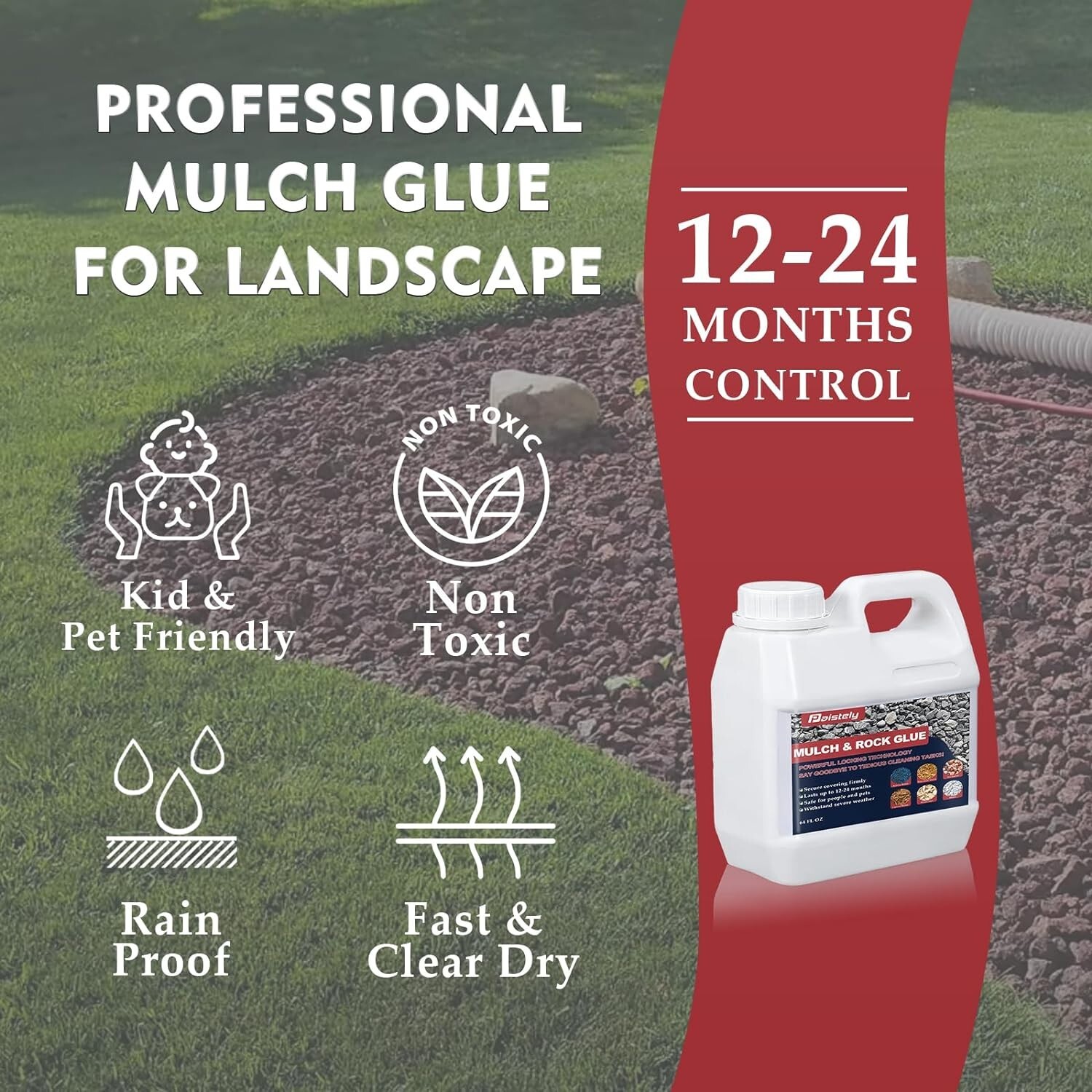 Mulch Glue, Gravel Glue, Mulch Glue for Landscaping, Concentrate Rock Glue for