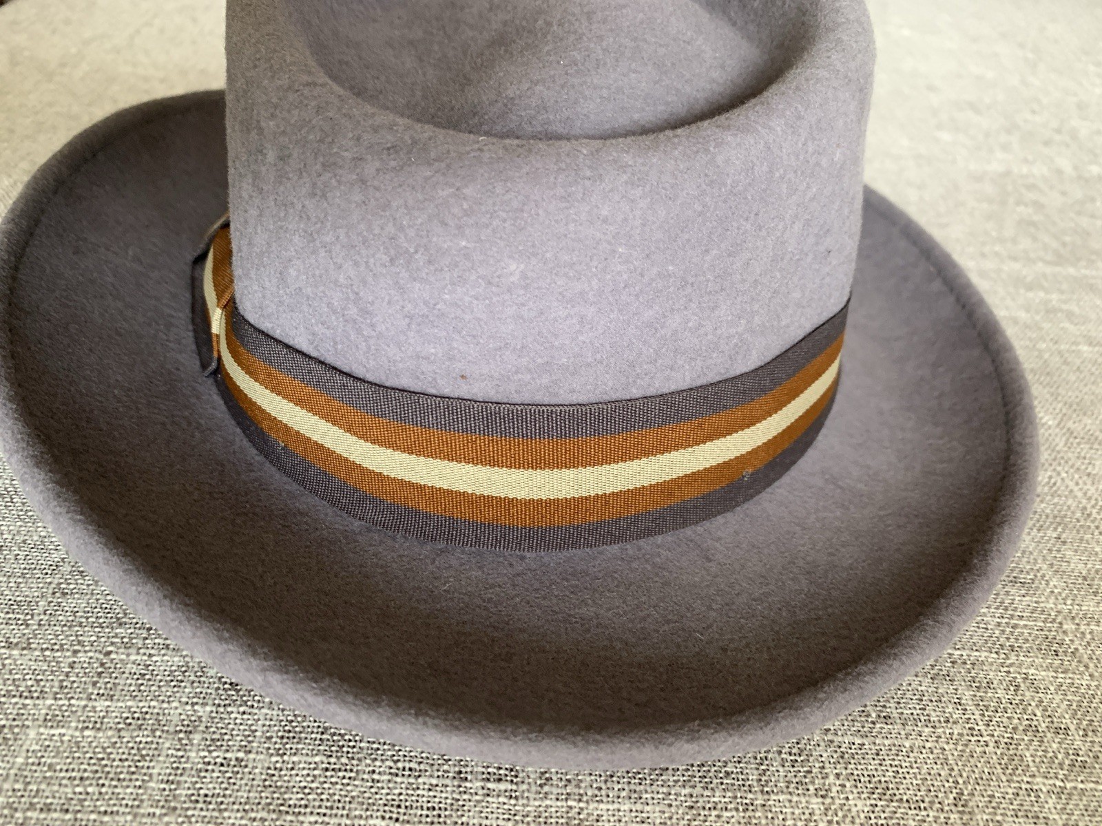 Borges & Scott Gray Fedora Doyle Wool Felt Hat US 7 UK 6 7/8 Small (56cm) Mint