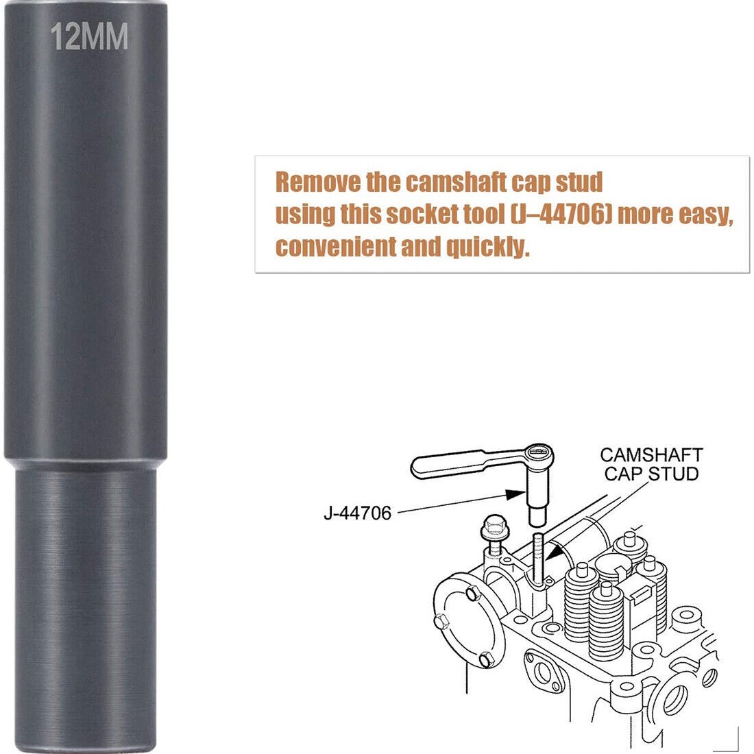 for Detroit Diesel 60 Series Valve Tool Set, Injector Cam Gear Retaining Socket