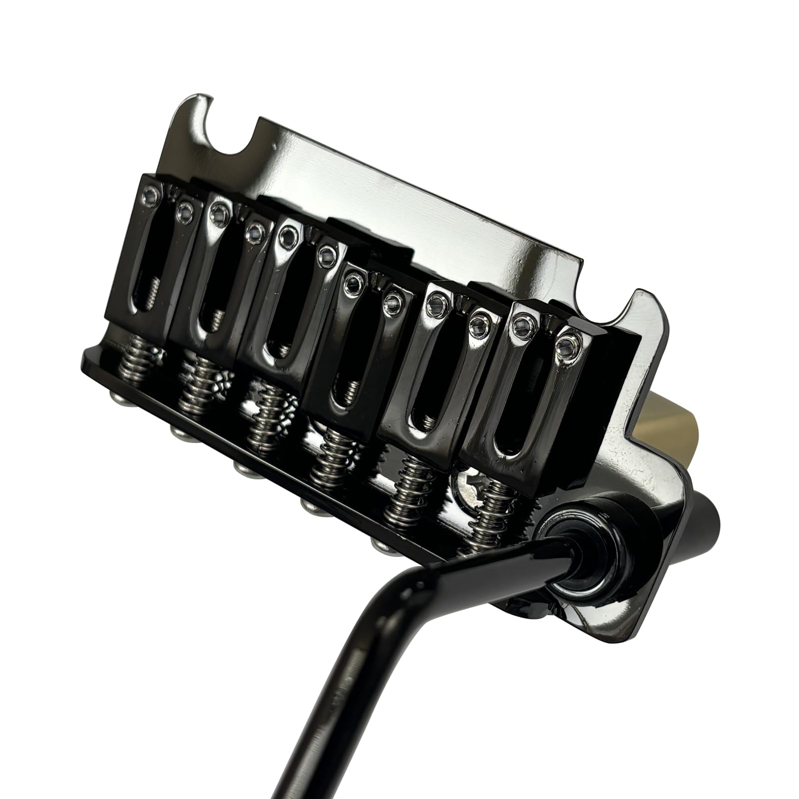 OVSAL 10.8mm Electric Guitar Bridge Black 2-Point Tremolo Bridge with Zinc Alloy