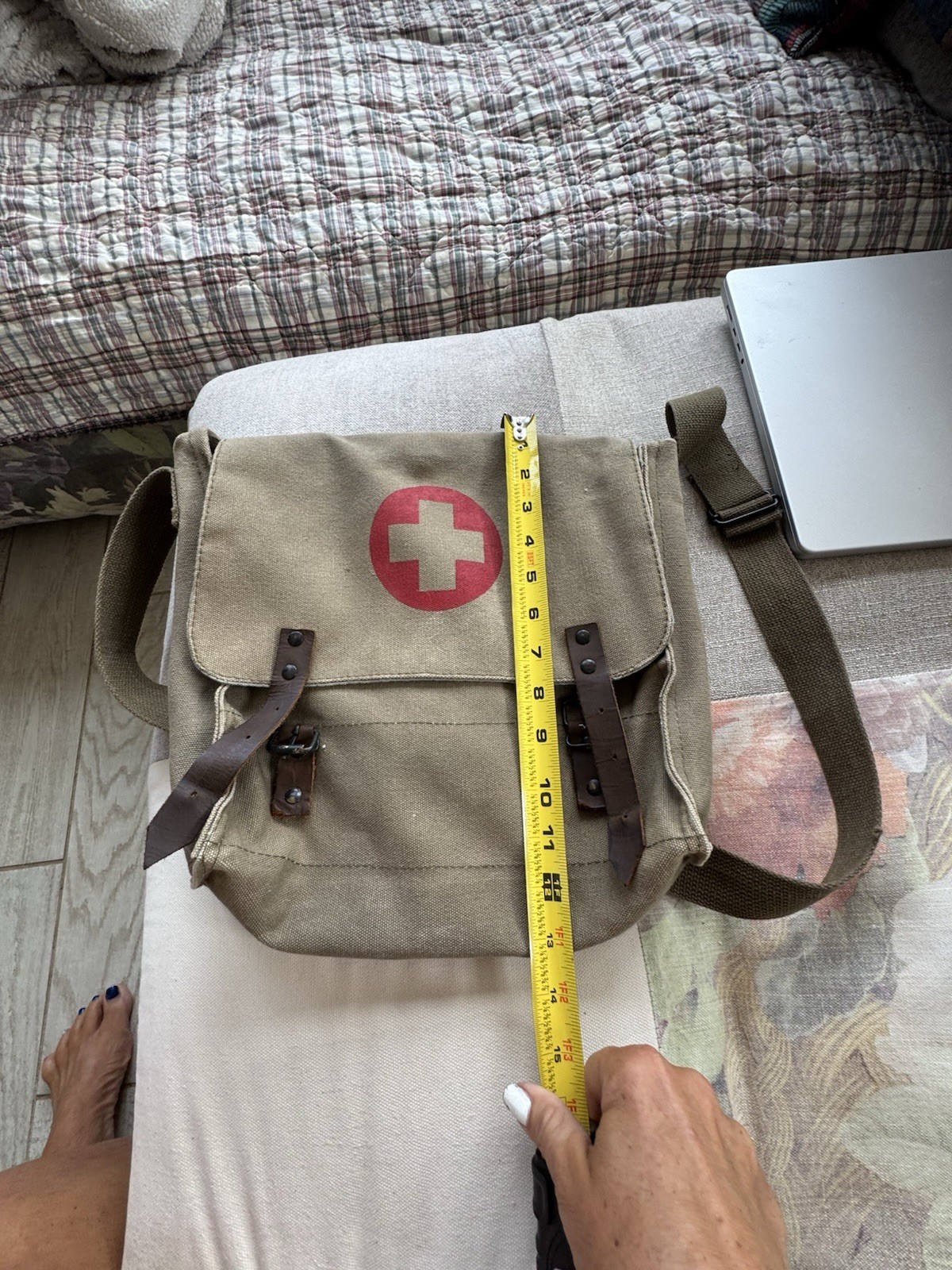 Rothco Military Medic Shoulder Strap Bag Green Red Cross