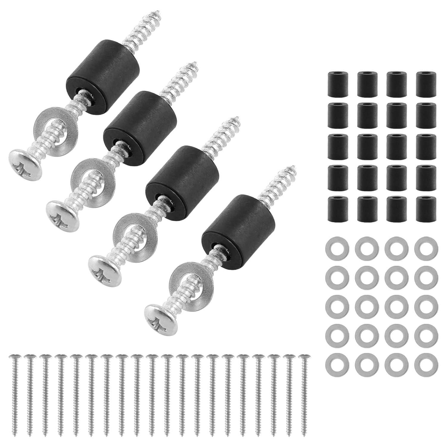 24 Set(72Pcs) Pegboard Mounting Hardware Kit, Peg Boards Accessories - Include S