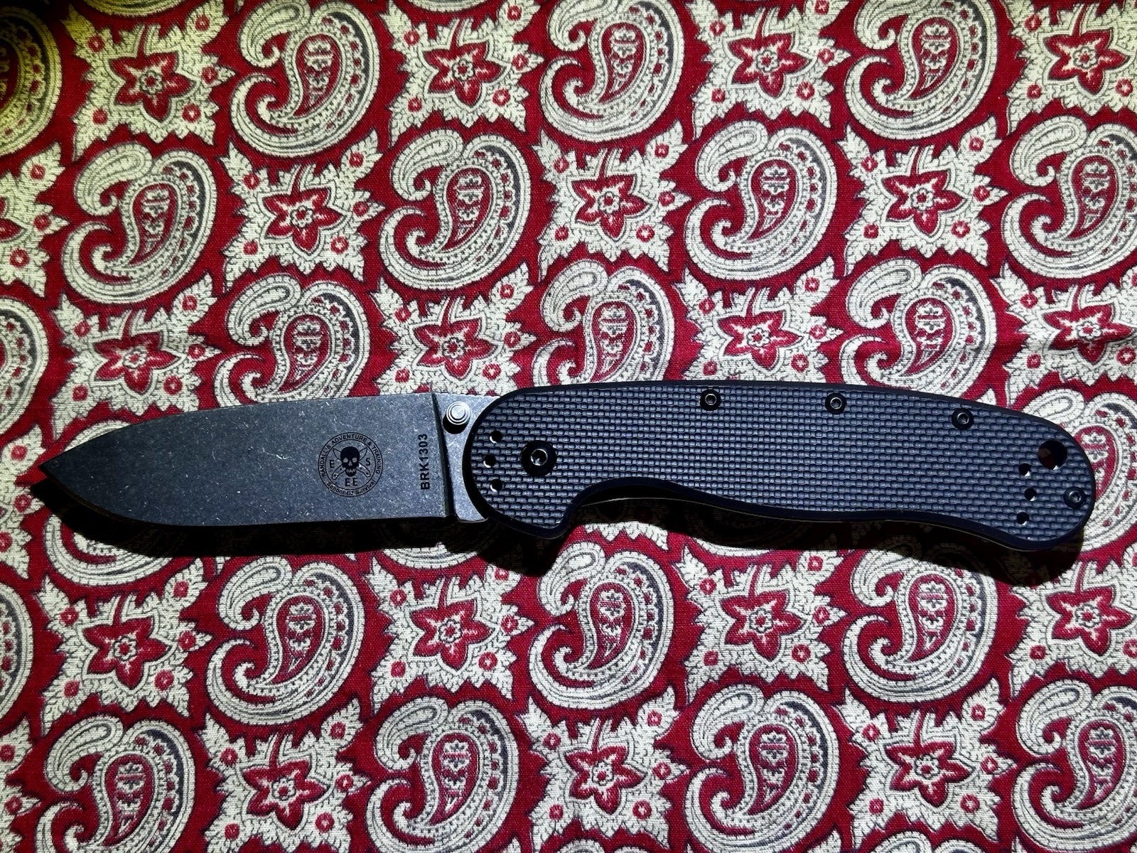 BRK Designed by ESEE Avispa Framelock SK5 Folding Knife-BRK1303-SK5-BLACK-HANDLE