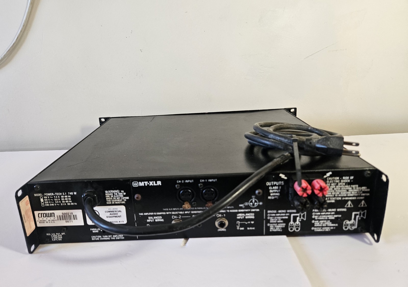 Crown PowerTech Two.one 2.1 Professional Power Amplifier