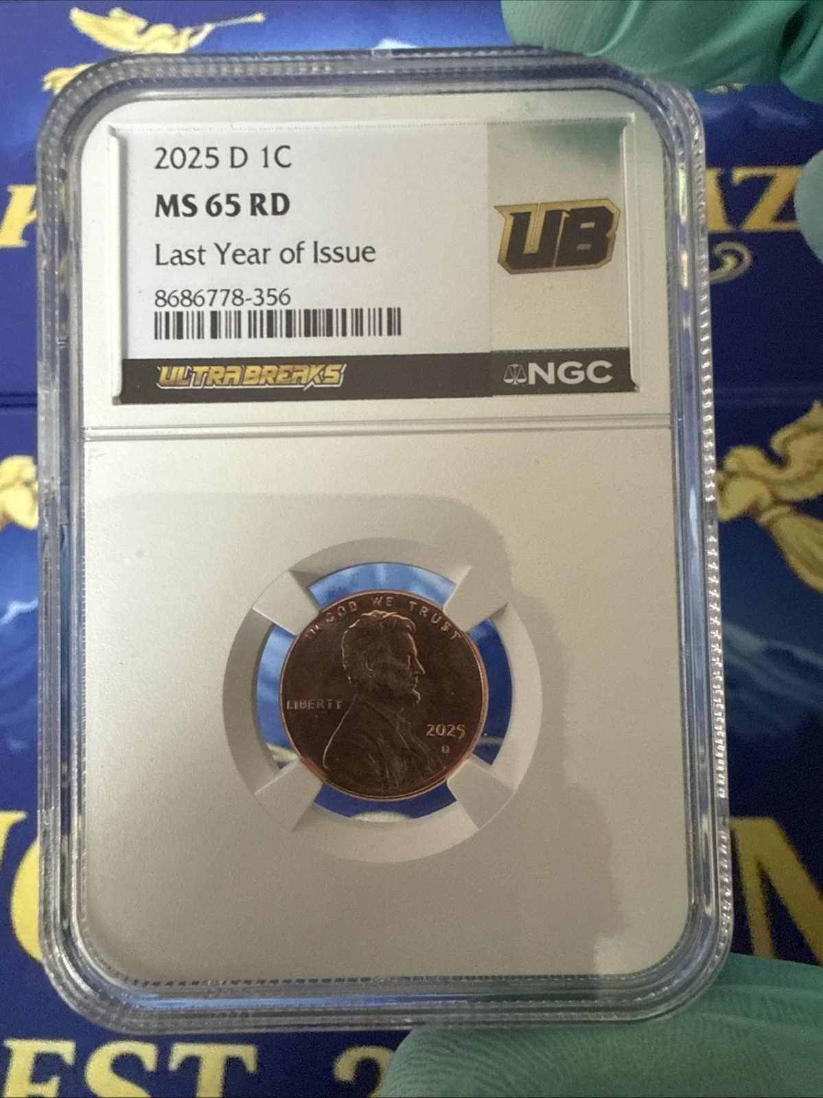 2025 D Penny MS65 RD NGC MS-65RDLast Year Of Issue