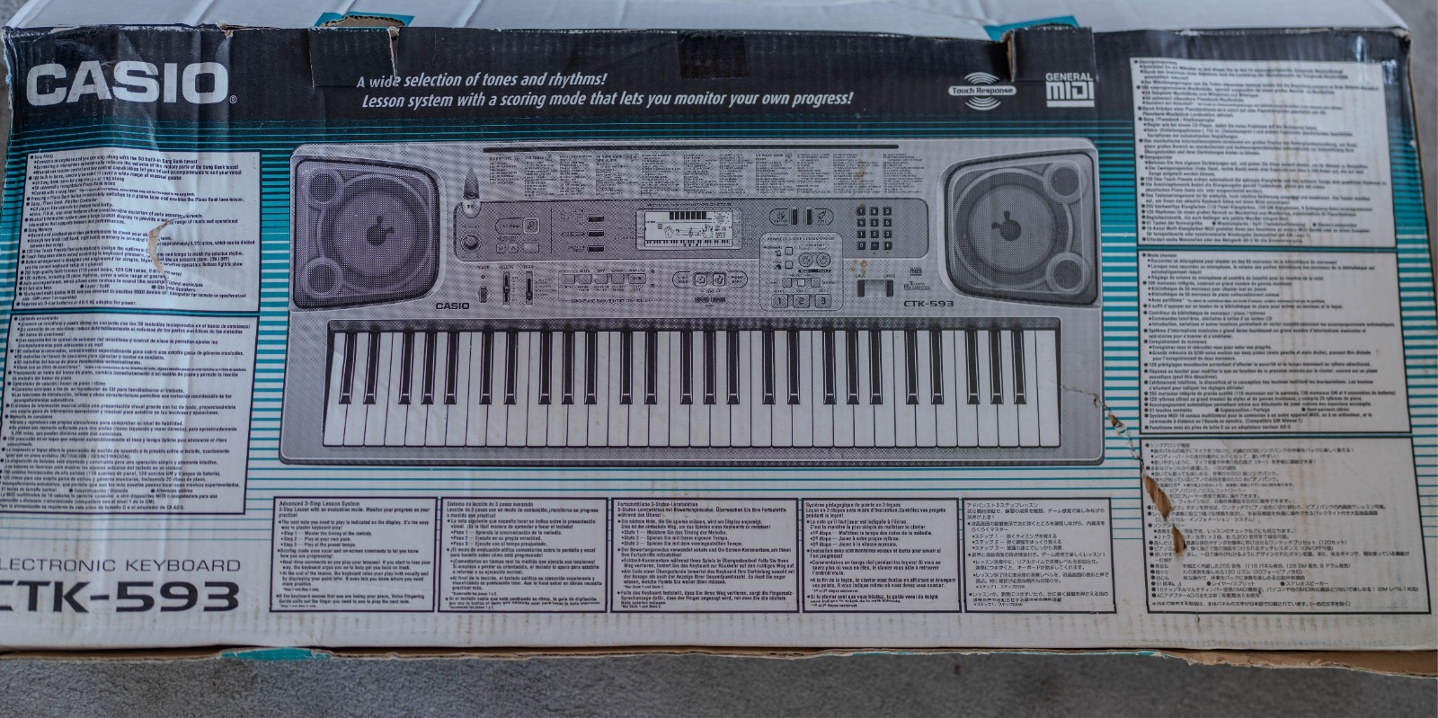 Casio CTK-593 Electronic Keyboard 61-Key Touch Response Brand New Boxed Complete