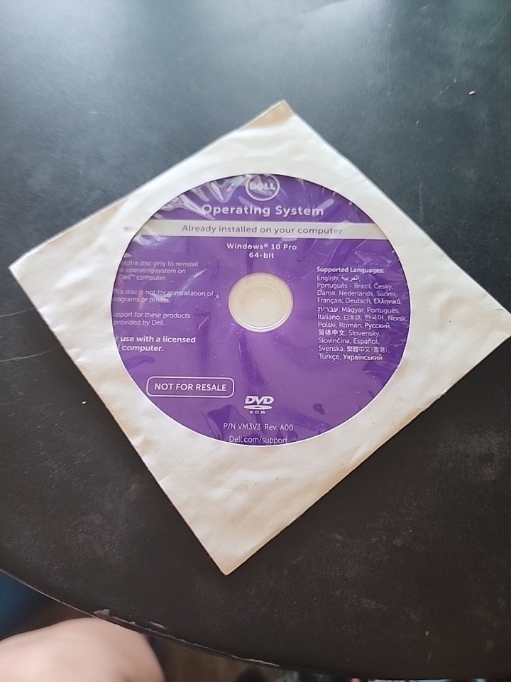 Dell Windows 10 Professional 64-Bit Reinstallation DVD Disc Win 10 Pro Laptop