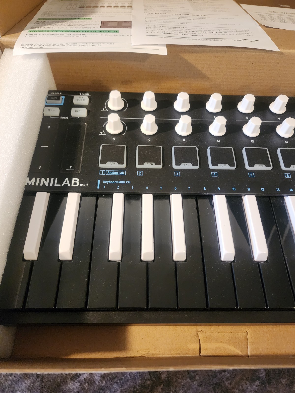 Arturia MiniLab mkII Midi Keyboard Controller BLACK