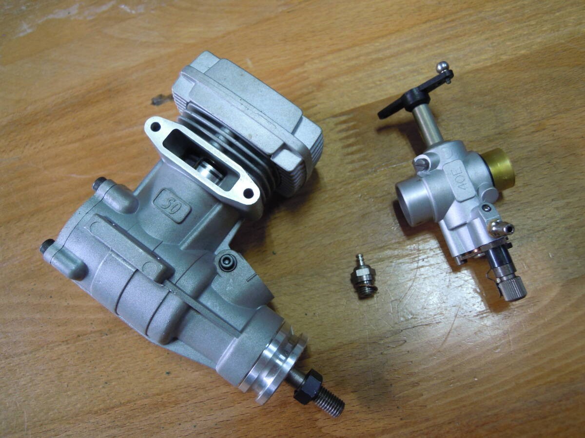 O.S. MAX-50SX-H RING 8.17cc 2-Stroke Glow Engine for R/C Helicopters (Never Run)