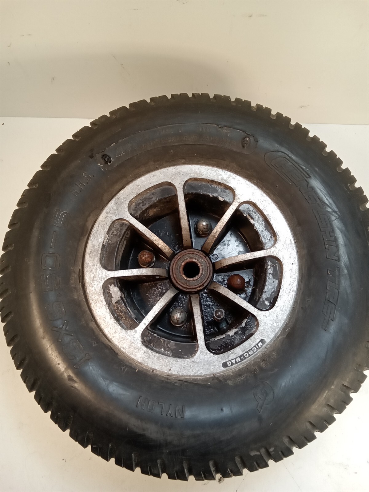 Pride PMV600 Wrangler Front Tire 13 X 6.50-6 With Bearings . Air Filled SW2
