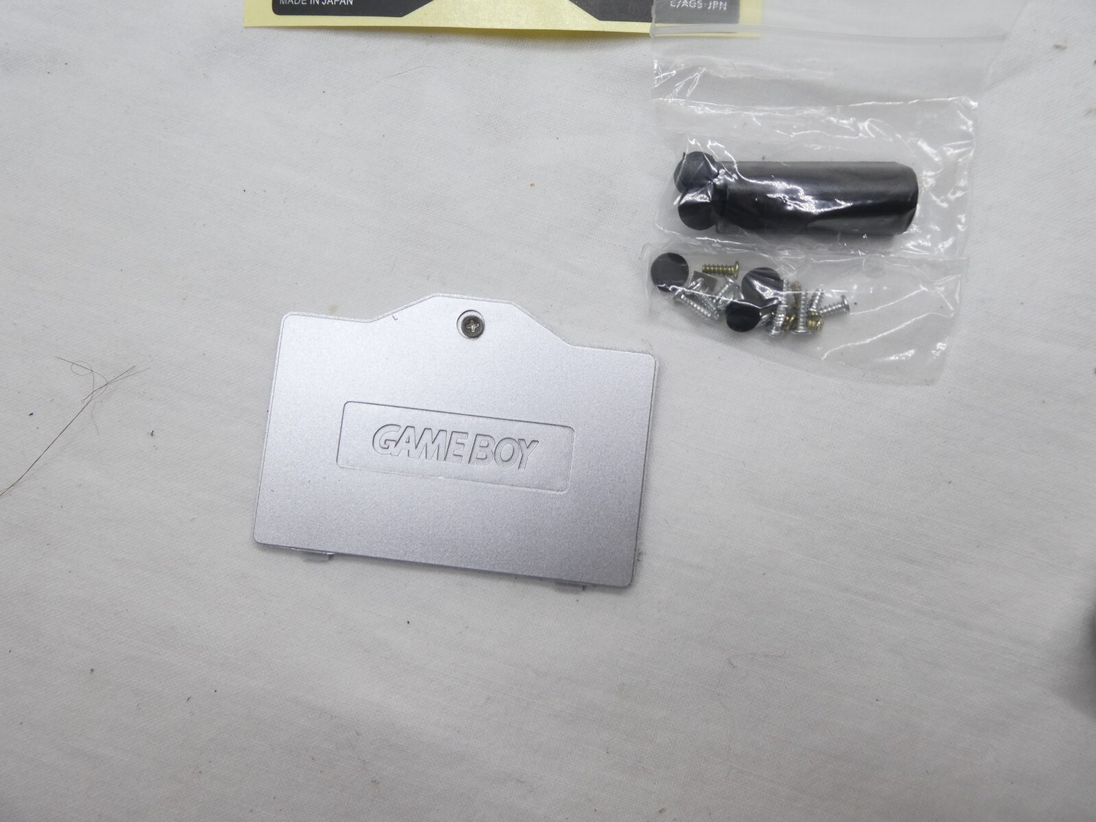Gameboy Advance SP shell replacement Silver/Black Metroid with new screen lens