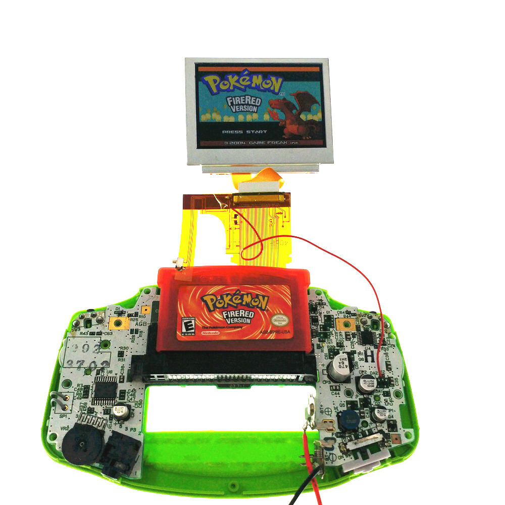 Clear Blue Pokemen AGS-101 Backlight Backlit Screen Game Boy Advance GBA Console