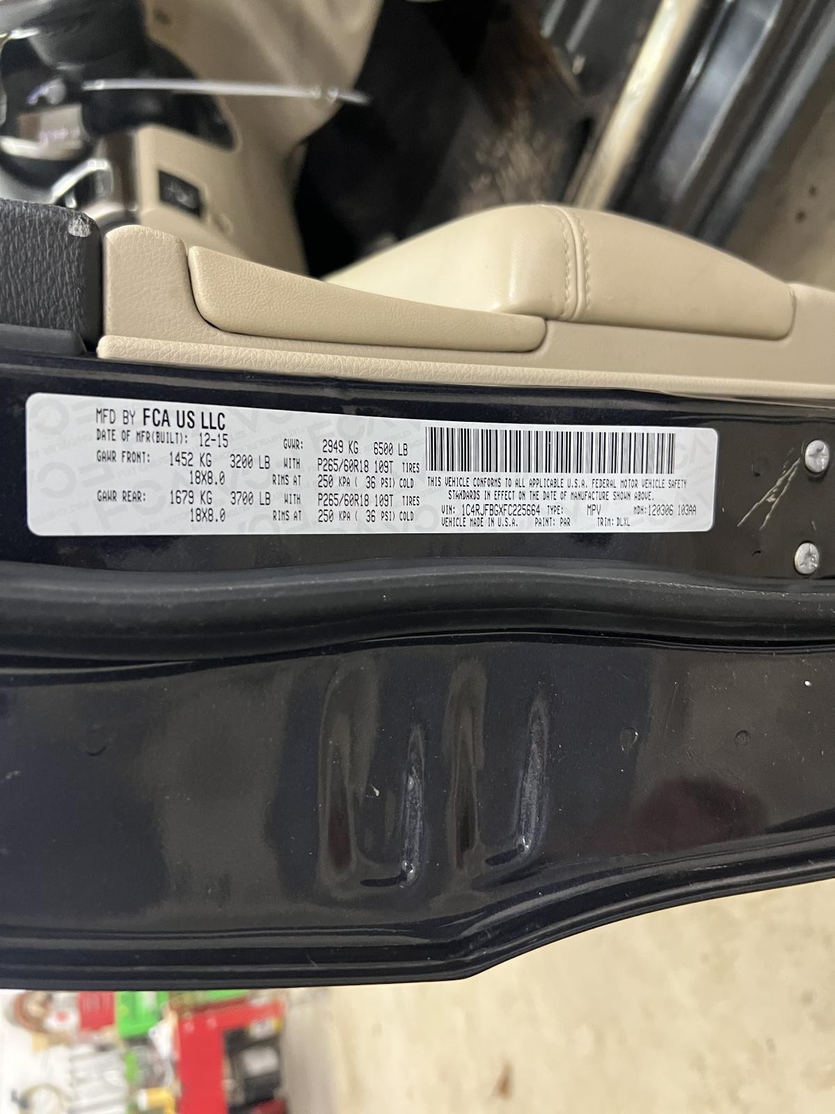 Used Blind Spot Detection System Warning Control Module fits: 2015 Jeep Grand ch